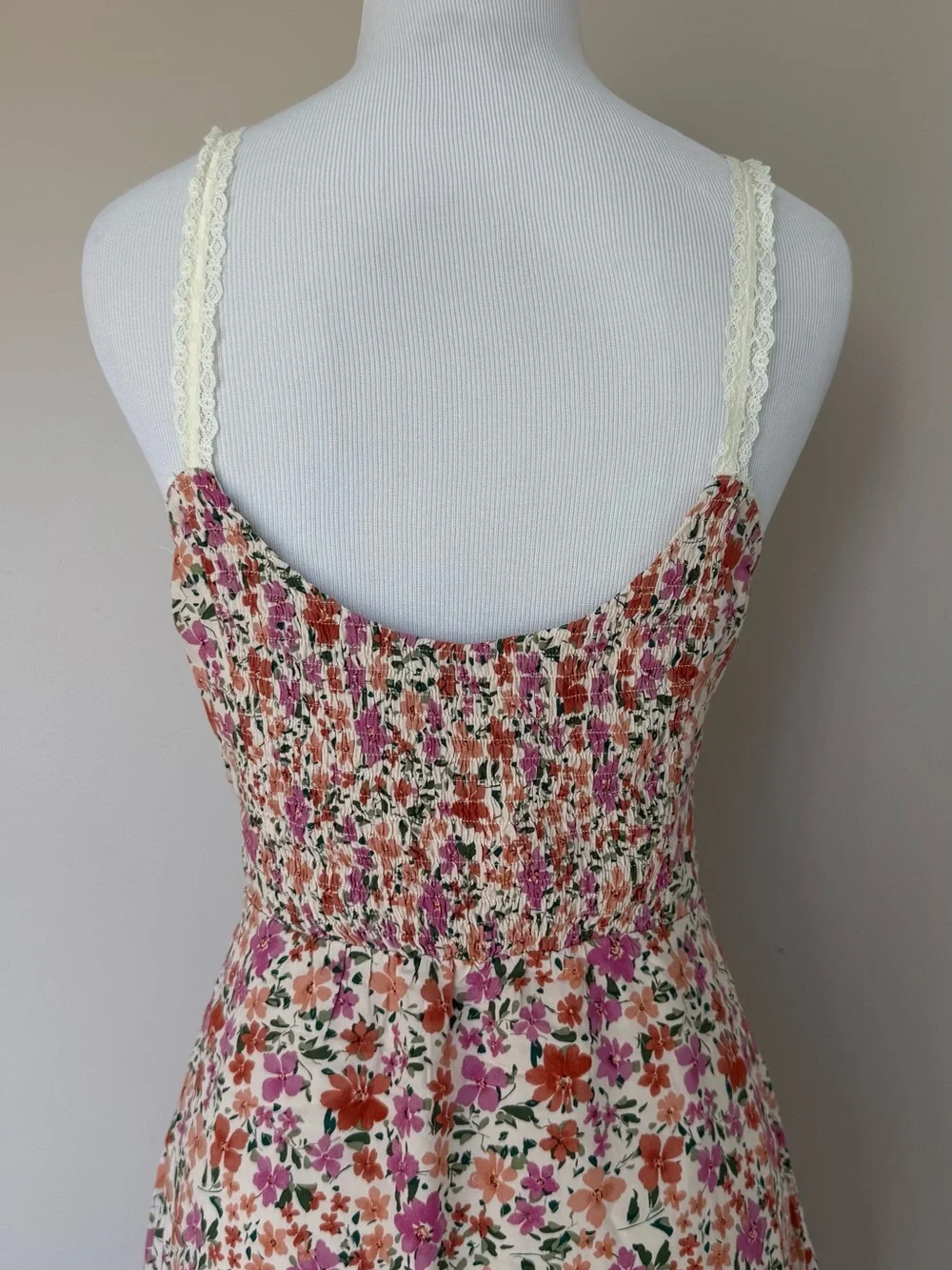 0331 - Commense Floral Print Trim Cami Midi Dress - Picture 8 of 14